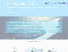 Tablet Screenshot of meditationsuk.com